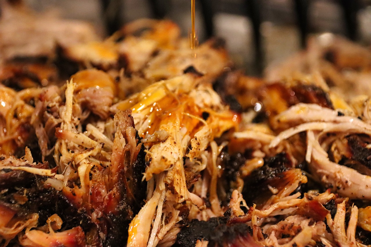 A plate of delicious pulled pork